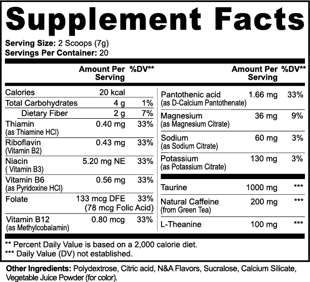 Mental Drive Elixir (Fruit Punch)